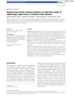 Supervising trainee research projects: an interview study of nephrology supervisors in Aotearoa New Zealand