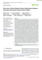 Fifty Years of Shore Platform Erosion Monitoring at Kaikōura Peninsula, South Island, Aotearoa‐New Zealand