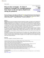 Door-to-door strategies - A study of healthcare strategies for managing patients, from home to the emergency department during the pandemic
