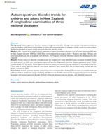 Autism spectrum disorder trends for children and adults in New Zealand: A longitudinal examination of three national databases