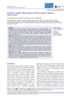 Quantity or quality: What aspects of clinical rotations influence career choice?