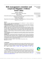 Risk management committee and corporate litigation: evidence from China