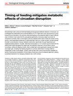 Timing of feeding mitigates metabolic effects of circadian disruption