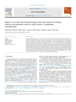 Impact of a 4-week time-restricted eating (16:8) intervention on working memory and attentional control in adult women: A randomized controlled pilot