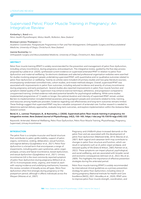 Supervised pelvic floor muscle training in pregnancy: An integrative review
