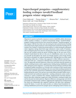 Supercharged penguins-supplementary feeding reshapes tawaki/Fiordland penguin winter migration
