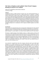 The State as Employer and Landlord: State-Owned Company Housing in Aotearoa New Zealand
