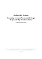 Big Data, Big Brother: Examining Aotearoa New Zealand's Legal Response to Big Data Surveillance