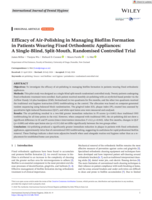 Efficacy of Air-Polishing in Managing Biofilm Formation in Patients Wearing Fixed Orthodontic Appliances: A Single-Blind, Split-Mouth, Randomised Controlled Trial