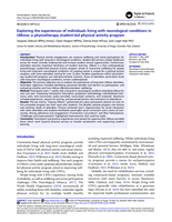 Exploring the experiences of individuals living with neurological conditions in UMove: a physiotherapy student-led physical activity program