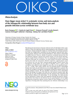 Does bigger mean sicker? A systematic review and meta-analysis of the intraspecific relationship between host body size and parasite infection across vertebrate taxa