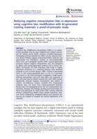 Reducing negative interpretation bias in depression using cognitive bias modification with AI-generated training materials: a proof-of-principle study