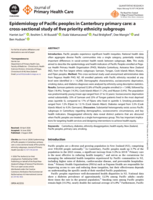 Epidemiology of Pacific peoples in Canterbury primary care: a cross-sectional study of five priority ethnicity subgroups