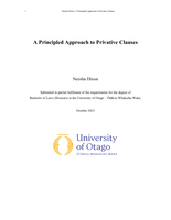 A Principled Approach to Privative Clauses