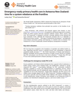 Emergency-ready primary health care in Aotearoa New Zealand: time for a system rebalance at the frontline
