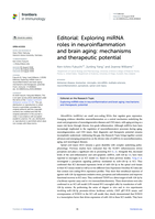 Editorial: Exploring miRNA roles in neuroinflammation and brain aging: mechanisms and therapeutic potential
