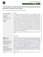The aftermath of a scrub and tussock fire for diurnal geckos (Naultinus gemmeus) in Aotearoa New Zealand