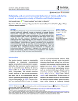 Religiosity and pro-environmental behavior at home and during travel: a comparative study of Muslim and Hindu travelers