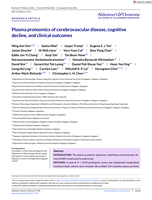 Plasma proteomics of cerebrovascular disease, cognitive decline, and clinical outcomes