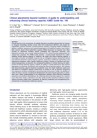 Clinical placements beyond numbers: A guide to understanding and enhancing clinical learning capacity: AMEE Guide No. 195