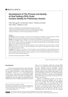 Development of The Process and Quality of Goal Setting (PGS) Scale: Content Validity for Preliminary Version