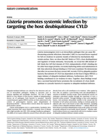 Listeria promotes systemic infection by targeting the host deubiquitinase CYLD