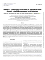 DNAmBERT: a transformer-based model for non-invasive cancer diagnosis using DNA sequence and methylation data