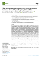 New Acylglucoses from Solanum atriplicifolium as Multidrug Resistance Reversal Agents Targeting Cdr1 and Mdr1