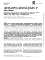 Targeting Estrogen to the Brain via DHED does not seem to Protect Against Metabolic Dysfunction in Obese OVX Mice