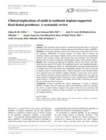 Clinical implications of misfit in multiunit implant-supported fixed dental prostheses: A systematic review