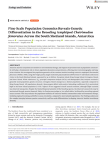 Fine‐Scale Population Genomics Reveals Genetic Differentiation in the Brooding Amphipod Cheirimedon femoratus Across the South Shetland Islands, Antarctica