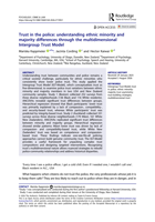 Trust in the police: understanding ethnic minority and majority differences through the multidimensional Intergroup Trust Model