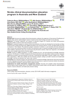 Stroke clinical documentation education program in Australia and New Zealand