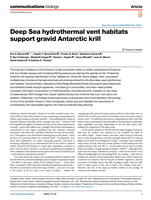 Deep Sea hydrothermal vent habitats support gravid Antarctic krill