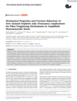 Mechanical Properties and Fracture Behaviour of New Zealand Nephrite Jade (Pounamu): Implications for Fibre-Toughening Mechanisms in Amphibole Monomineralic Rocks