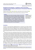 Navigating dual identities: a qualitative study of boundary challenges faced by Muslim professionals in Christchurch following a terrorist attack