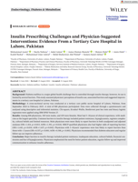 Insulin Prescribing Challenges and Physician-Suggested Interventions: Evidence From a Tertiary Care Hospital in Lahore, Pakistan
