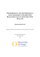 The Immigrant and the Indigenous: Asian solidarity towards tino rangatiratanga in Aotearoa New Zealand