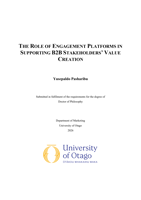 The role of engagement platforms in supporting B2B stakeholders' value creation