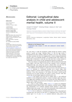 Editorial: Longitudinal data analysis in child and adolescent mental health, volume II