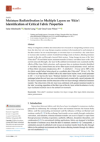 Moisture Redistribution in Multiple Layers on 'Skin': Identification of Critical Fabric Properties