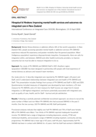 Hinapōuri ki Hīnātore: Improving mental health services and outcomes via integrated care in New Zealand