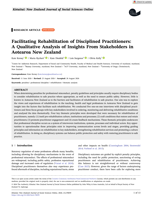 Facilitating Rehabilitation of Disciplined Practitioners: A Qualitative Analysis of Insights From Stakeholders in Aotearoa New Zealand