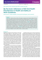 By the book: Adherence of NZ Oral Health Practitioners to Health and Safety at Work Guidelines