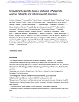 Unravelling the genetic basis of stuttering: GWAS meta-analysis highlights link with rare speech disorders