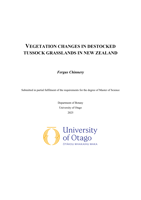 Vegetation changes in destocked tussock grasslands in New Zealand