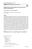 Deliberate non-use of technology in nature-based tourism products and experiences
