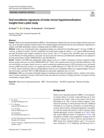 Oral microbiome signatures of molar-incisor hypomineralisation: insights from a pilot study