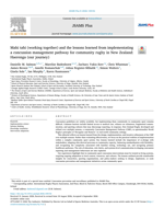 Mahi tahi (working together) and the lessons learned from implementating a concussion management pathway for community rugby in New Zealand: Haerenga (our journey)
