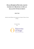 Otago Harbour Phytoplankton Community Response to Ocean Alkalinity Enhancement